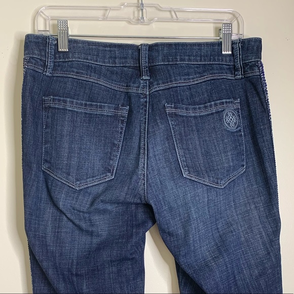 Laurie Felt Embellished Stripe Girlfriend Sz 6 - Picture 9 of 15